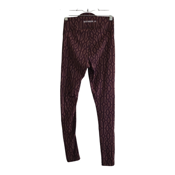 adidas x IVY PARK Burgundy Monogram Sheer Panel Leggings XS - Picture 6 of 9